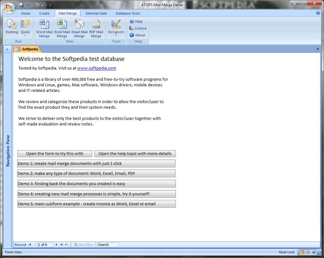 Mail Merge for Microsoft Access