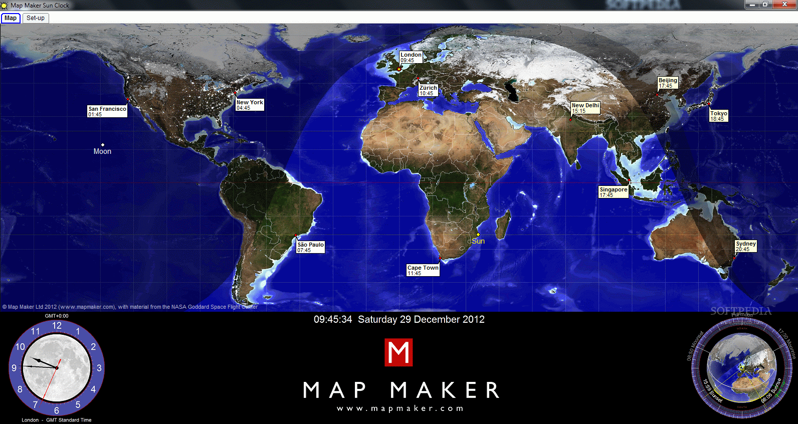 Map Maker Sun Clock