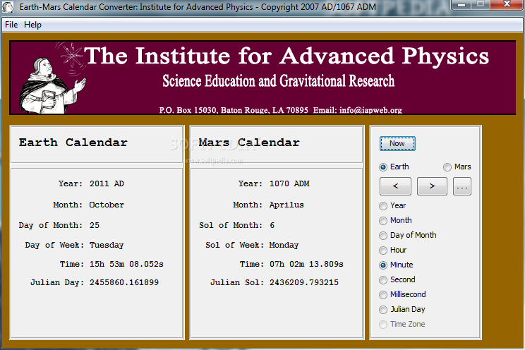 Mars Calendar