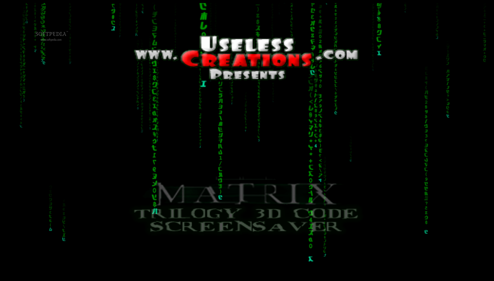 Matrix Trilogy 3D Code Screensaver