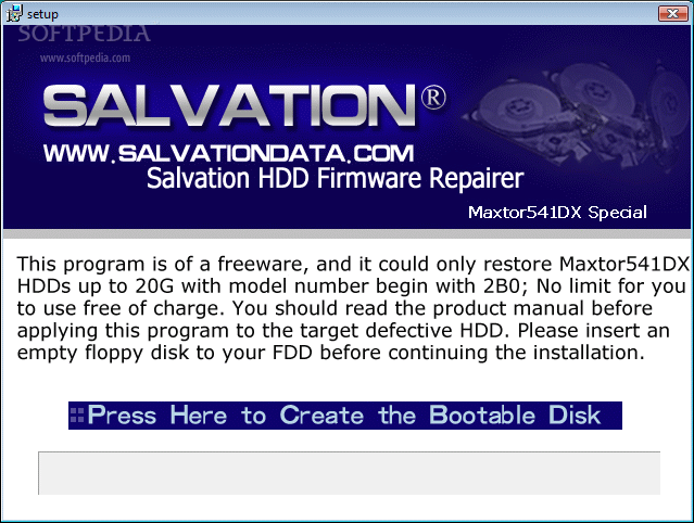 Maxtor Firmware Repairer (Floppy disk version)