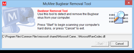 McAfee Bugbear Removal Tool