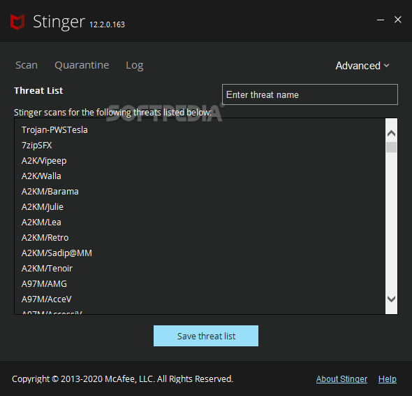 Portable McAfee Stinger