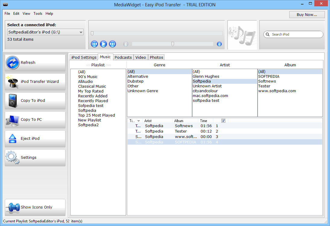 MediaWidget - Easy iPod Transfer