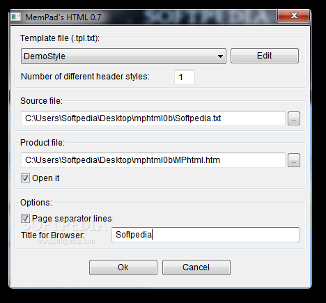 MemPad's HTML