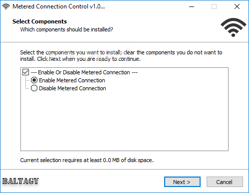 Metered Connection Control