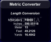 Metric Converter widget