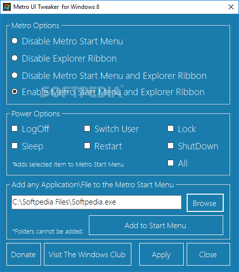 Metro UI Tweaker for Windows 8