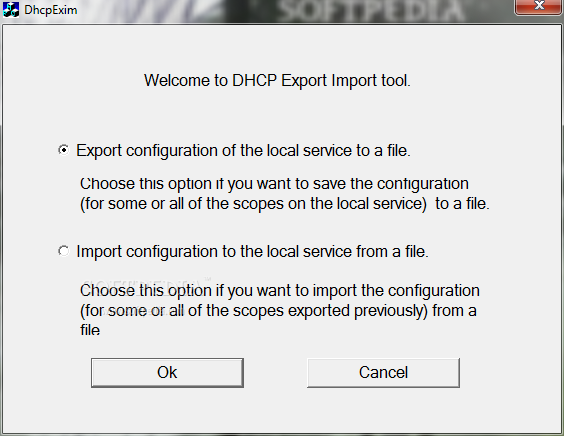 Microsoft DHCP Database Export Import Tool