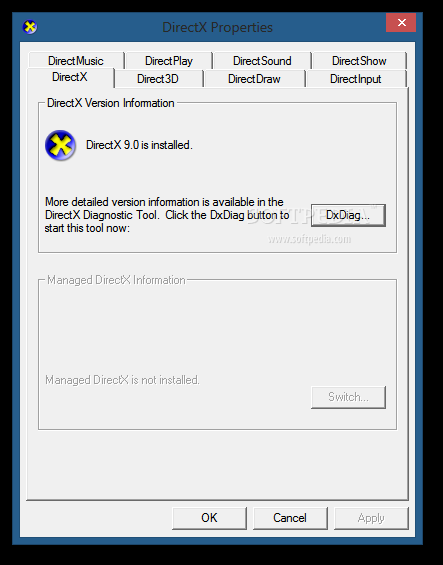 Microsoft DirectX Control Panel