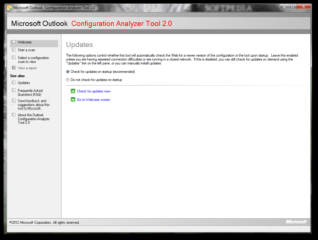 Microsoft Outlook Configuration Analyzer Tool