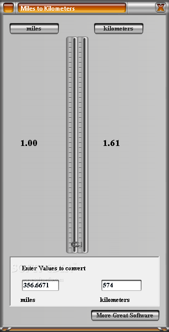 Miles to Kilometers Converter