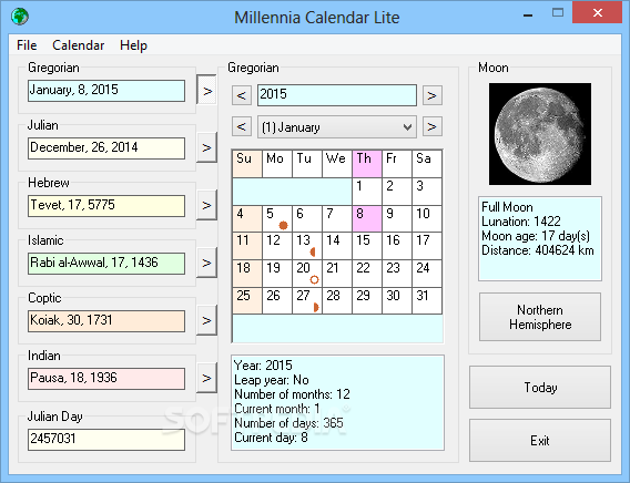 Millennia Calendar Lite