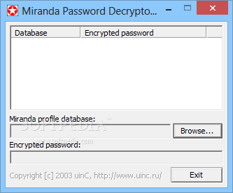 Miranda Password Decryptor (formerly Miranda ICQ Password Decryptor)