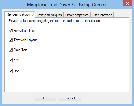 Miraplacid Text Driver SDK