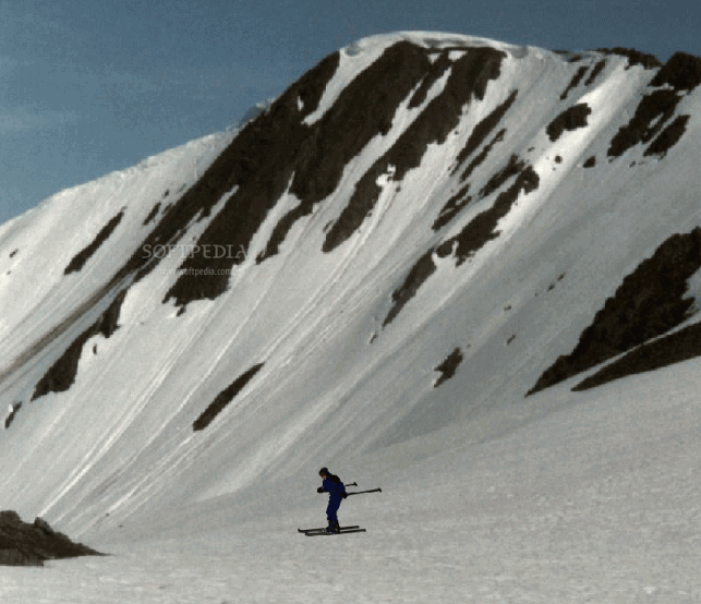 Mountain Skiing Screensaver