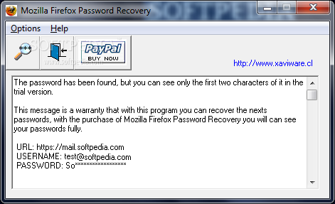 Mozilla Firefox Password Recovery