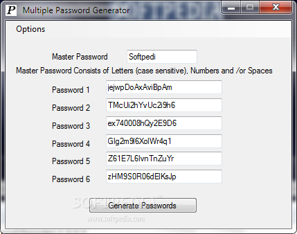 Multiple Password Generator