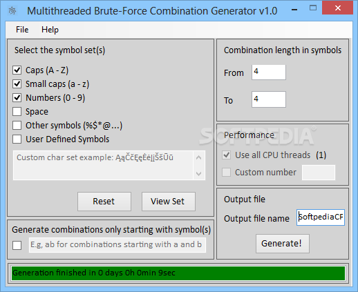Multithreaded Brute-Force Combination Generator