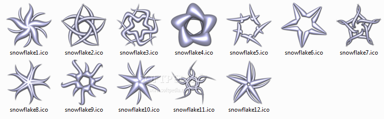 Mutated Snowflake Icon Set