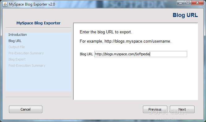 MySpace Blog Exporter