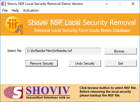 Shoviv NSF Local Security Removal