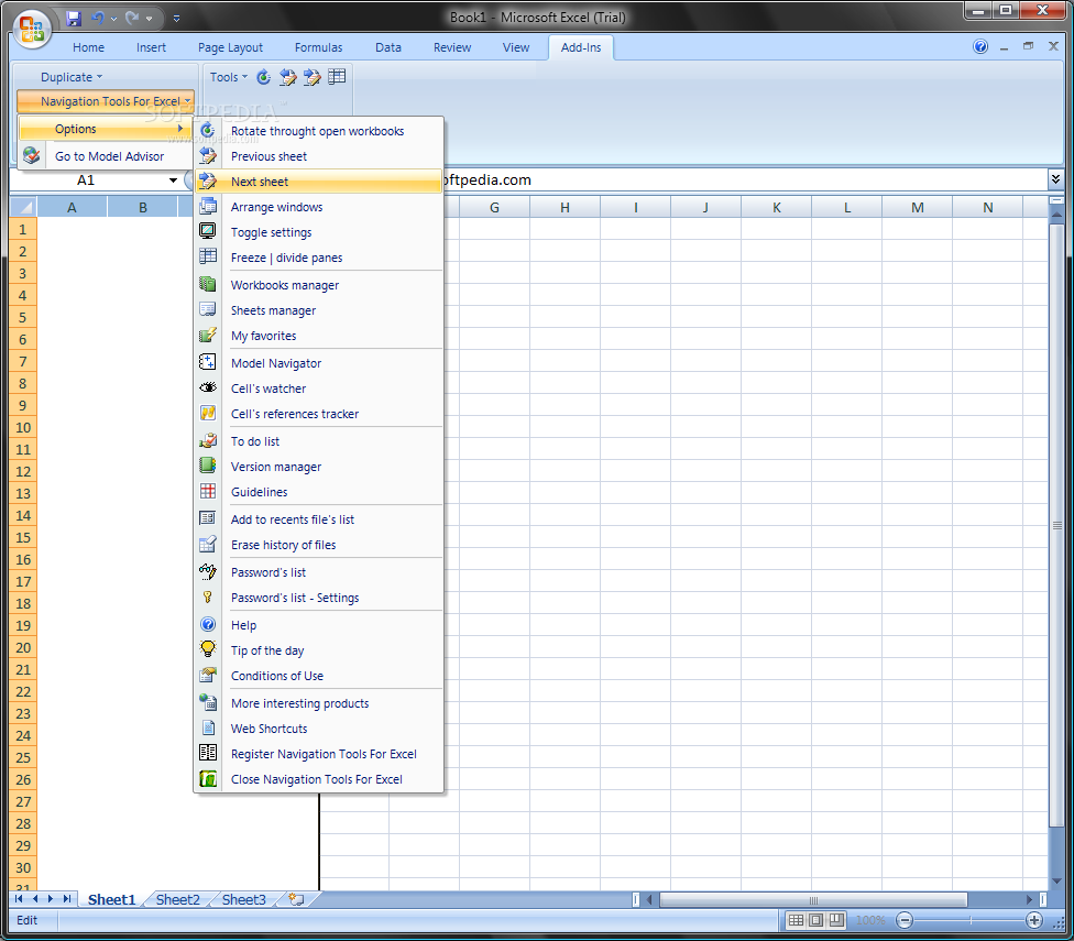 Navigation Tools for Excel