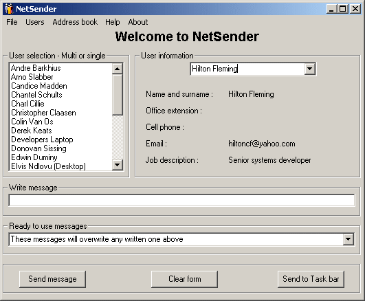 NetSender