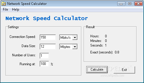 Network Speed Calculator