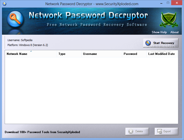 Network Password Decryptor Portable
