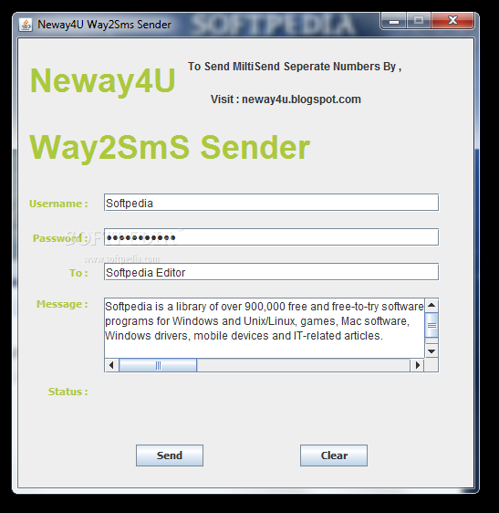 Neway4U Way2SMS Sender