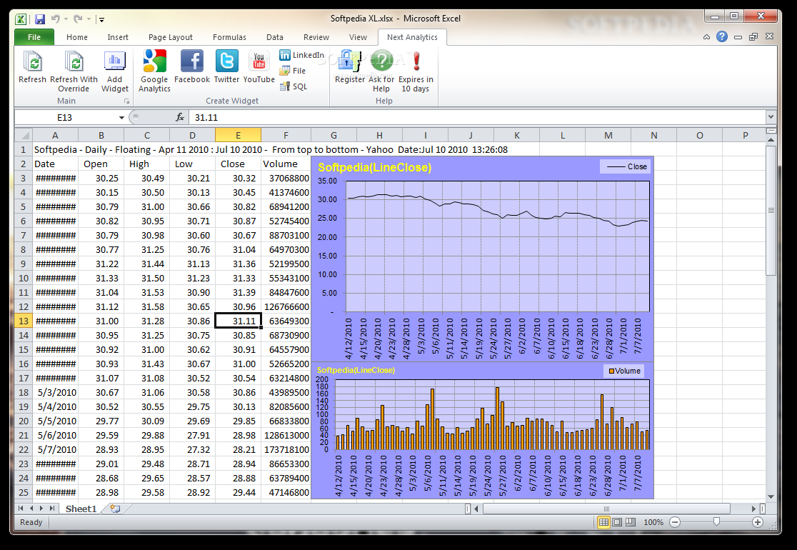 Next Analytics for Excel
