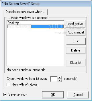 No Screen Saver!