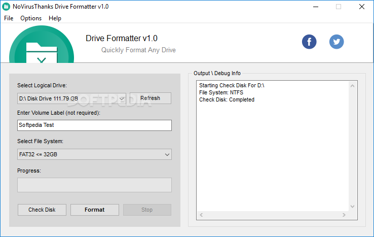 NoVirusThanks Drive Formatter