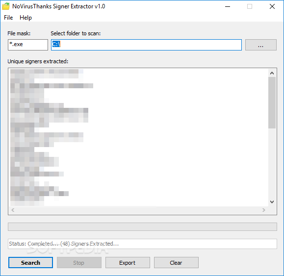 NoVirusThanks Signer Extractor