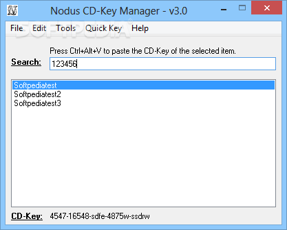 Nodus CD-Key Manager