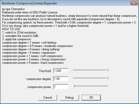 Nonlinear Compressor/Limiter/Expander