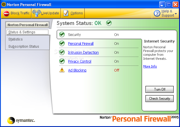 Norton Personal Firewall