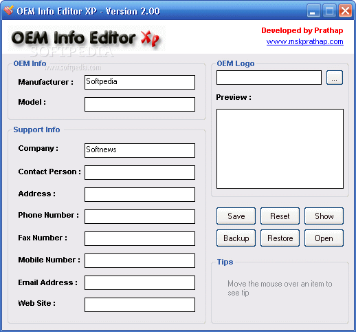 OEM Info Editor XP