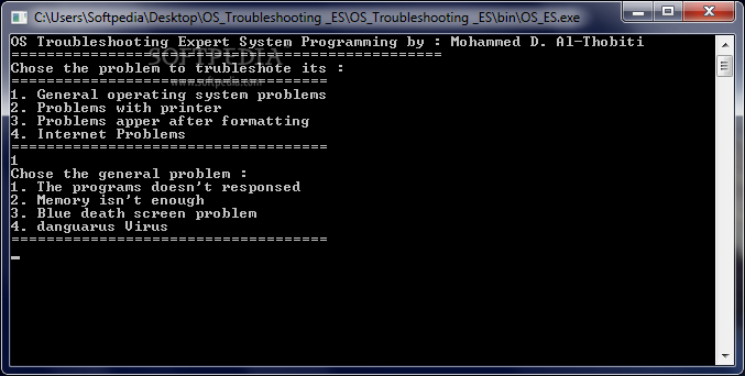 OS Troubleshooting Expert System
