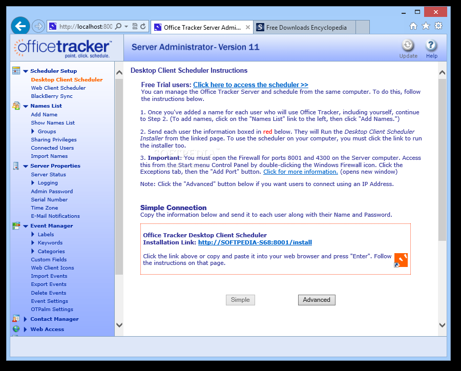 Office Tracker Scheduling Software