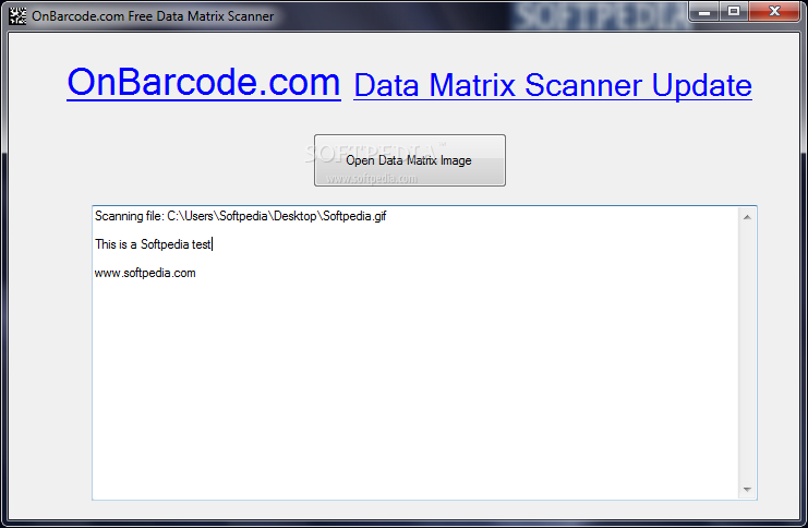 OnBarcode.com Free Data Matrix Scanner