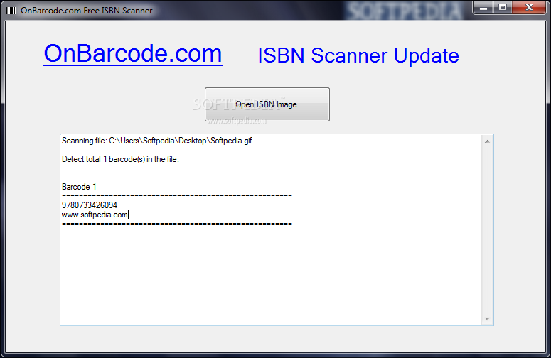 OnBarcode.com Free ISBN Scanner