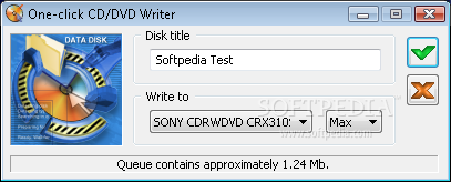 One-click CD / DVD Writer