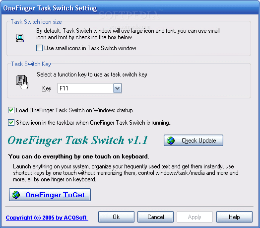 OneFinger Task Switch