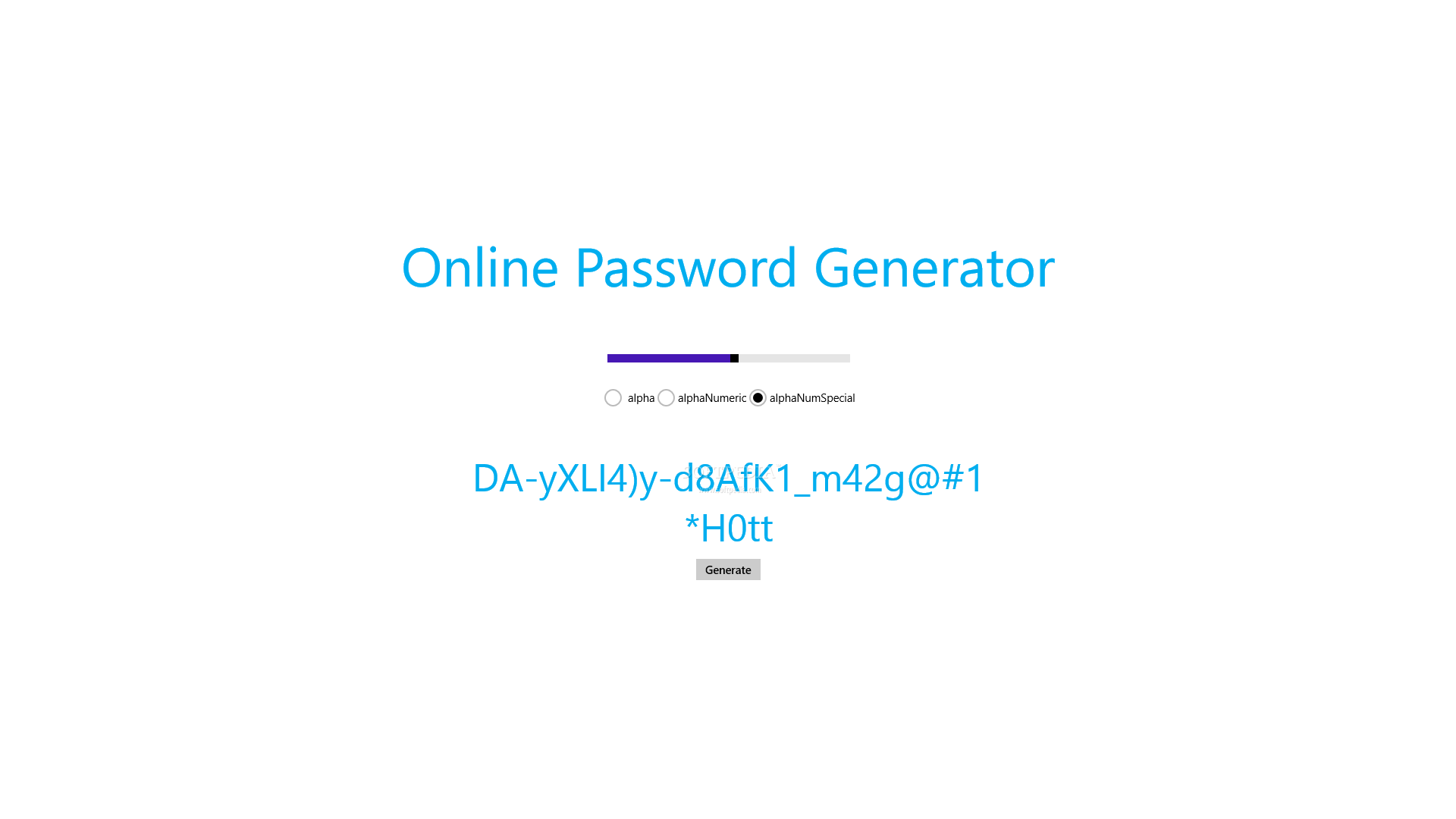 Online Password Generator