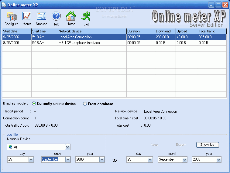 Online meter XP Server Edition