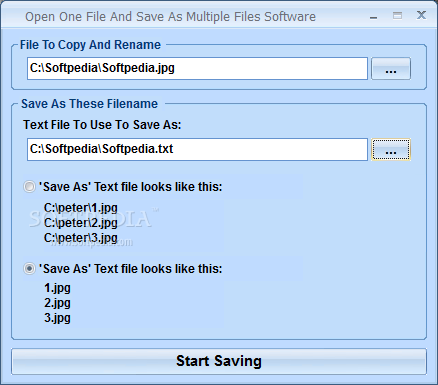 Open One File And Save As Multiple Files Software