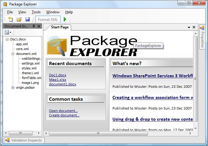Open XML Package Explorer