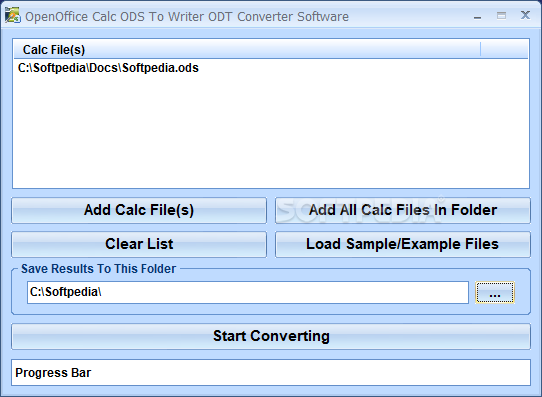 OpenOffice Calc ODS To Writer ODT Converter Software